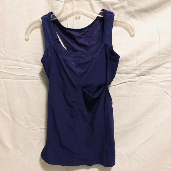 Lululemon Sport Purple Tank Top Size 4 Built In Bra - Picture 15 of 16